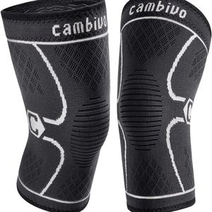 New CAMBIVO 2 Pack Knee Compression for Joint Pain Relief.
